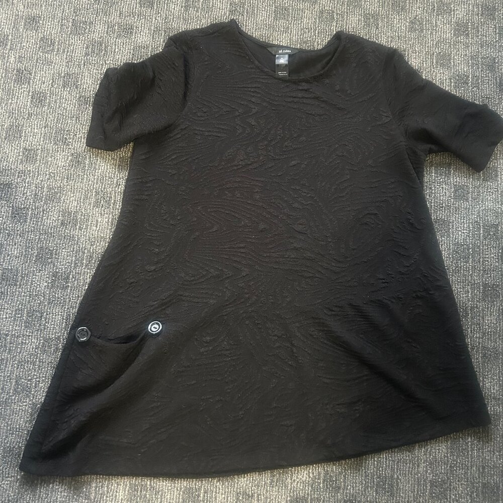 Ali Miles textured asymmetrical pocket tunic L goth gothic pointed hem